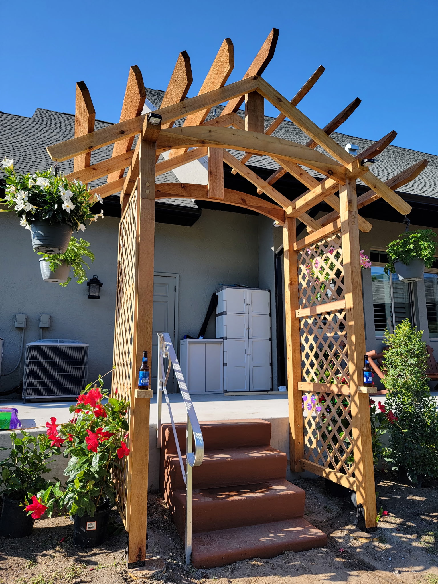 Custom timber pergola built by IIC