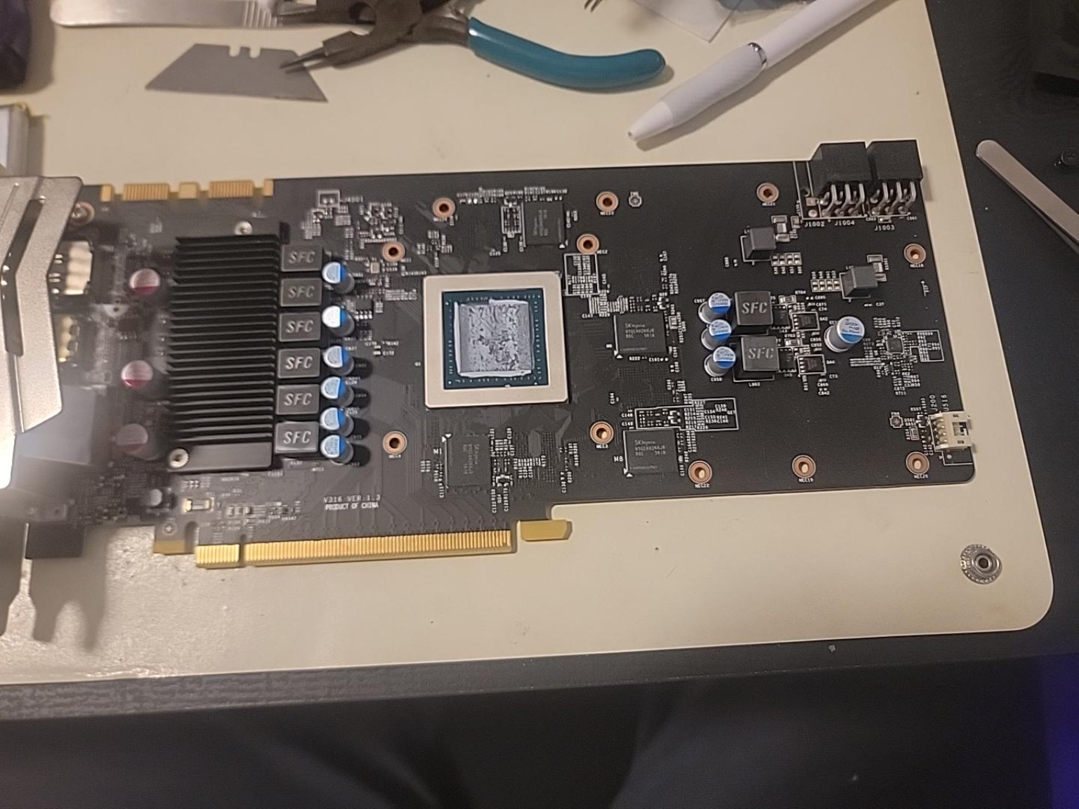 Graphics card repair in progress