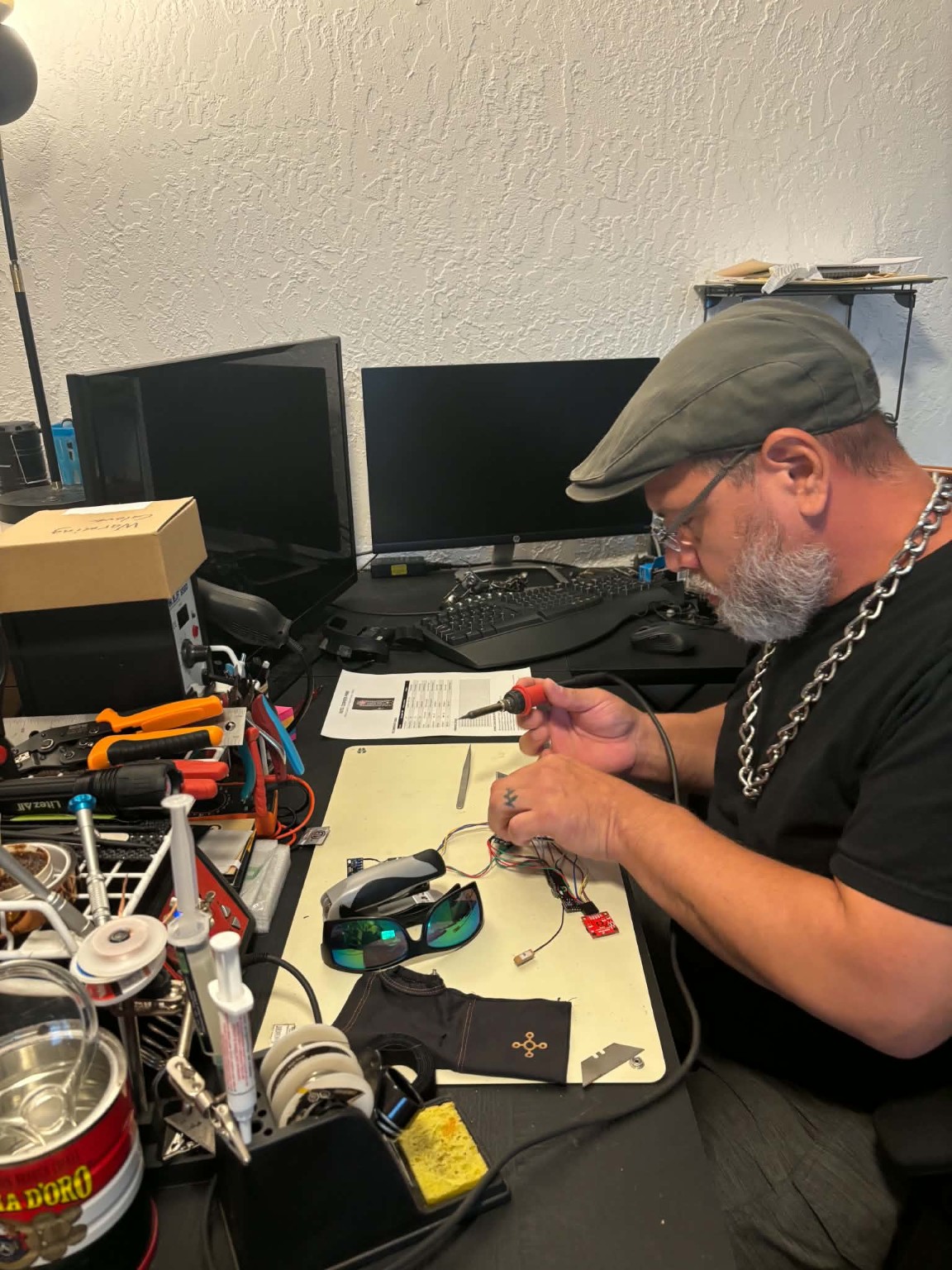 Working at the IIC electronics bench