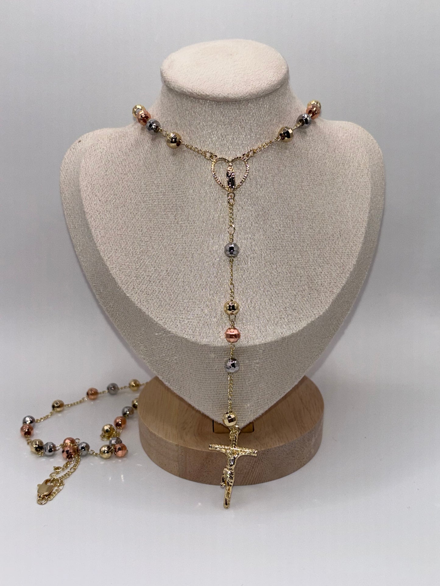 GOLD PLATED ROSARY NECKLACE